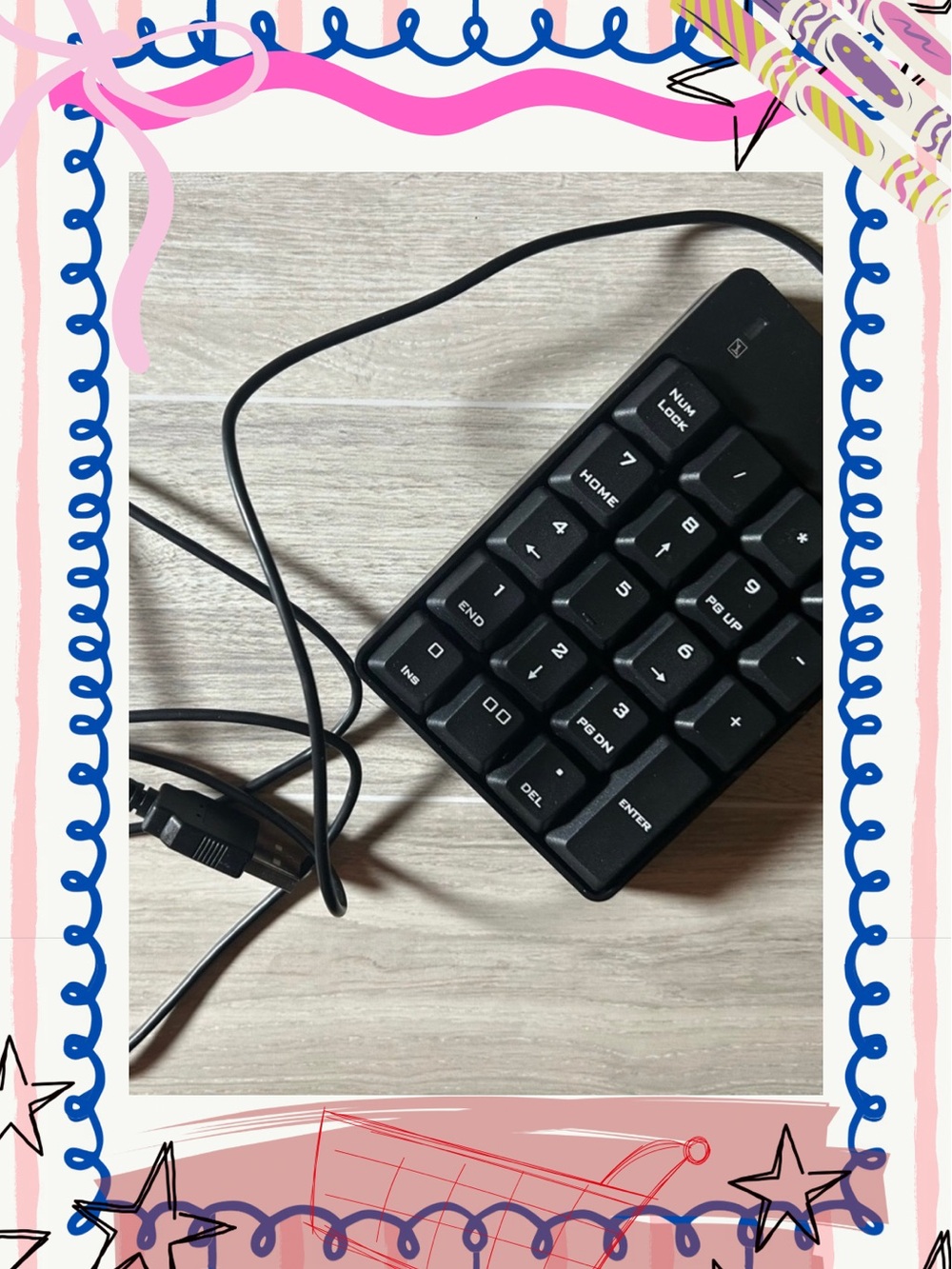 Black Wired Numeric Keypad